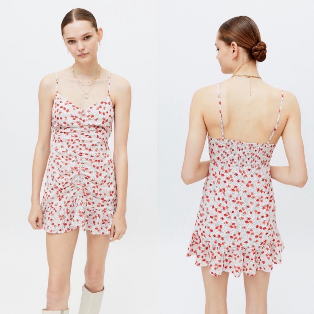 Urban Outfitters Polka Dot Cinched Dress
